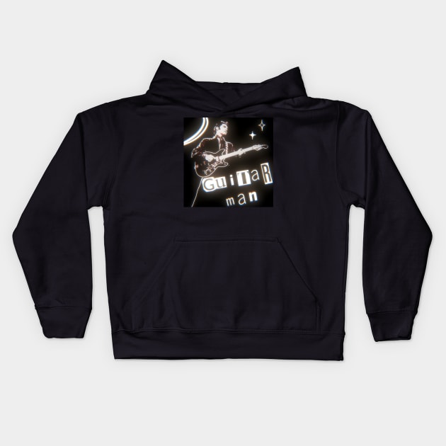 Guitar Man Kids Hoodie by Aloha From El Perrito 